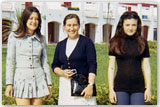 Le sorelle Randi con la signora Marta Tentoni